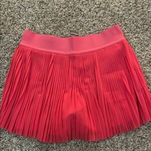 Red Pleated Skirt